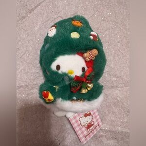 Hello Kitty Christmas Tree Outfit Bag Charm Keychain